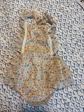 Jamie Kay Floral Ruffle one piece - Pink Cream
